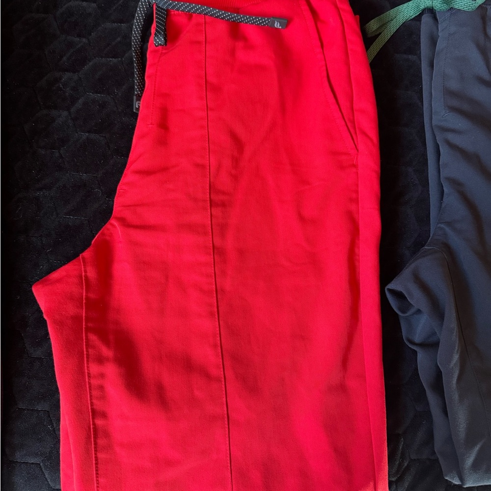Fabletics Red Scrub Straight Leg Pants